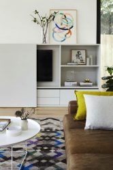 Paredes modernas na sala de estar (370+ Photos): Modern room style