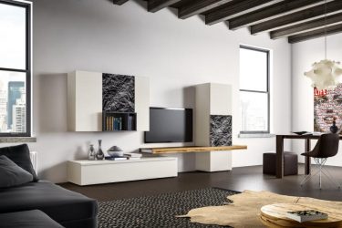 Paredes modernas na sala de estar (370+ Photos): Modern room style