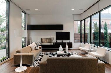 Paredes modernas na sala de estar (370+ Photos): Modern room style
