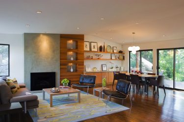 Paredes modernas na sala de estar (370+ Photos): Modern room style