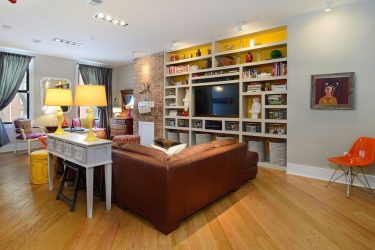 Paredes modernas na sala de estar (370+ Photos): Modern room style