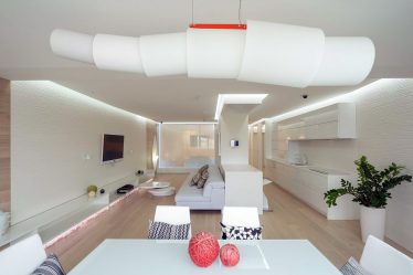230+ صور الأفكار الداخلية شقق 1 (غرفة واحدة) من 40 متر مربع. تصميم عصري بسيط وأنيق