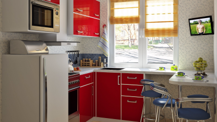 TV na cozinha - Prático, elegante, Original (135+ fotos). Melhores opções de hospedagem