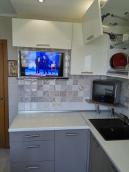 TV na cozinha - Prático, elegante, Original (135+ fotos). Melhores opções de hospedagem