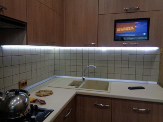 TV na cozinha - Prático, elegante, Original (135+ fotos). Melhores opções de hospedagem