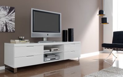 Mesas de cabeceira em estilo moderno: 200 + (Foto) Idéias originais para TV (canto, branco, vidro)