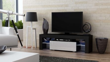 Mesas de cabeceira em estilo moderno: 200 + (Foto) Idéias originais para TV (canto, branco, vidro)
