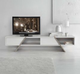 Mesas de cabeceira em estilo moderno: 200 + (Foto) Idéias originais para TV (canto, branco, vidro)