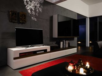 Mesas de cabeceira em estilo moderno: 200 + (Foto) Idéias originais para TV (canto, branco, vidro)