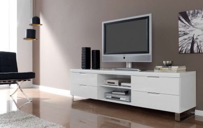Mesas de cabeceira em estilo moderno: 200 + (Foto) Idéias originais para TV (canto, branco, vidro)