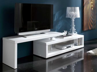 Mesas de cabeceira em estilo moderno: 200 + (Foto) Idéias originais para TV (canto, branco, vidro)
