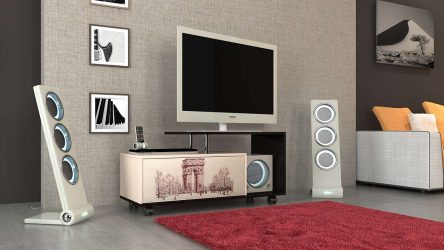 Mesas de cabeceira em estilo moderno: 200 + (Foto) Idéias originais para TV (canto, branco, vidro)