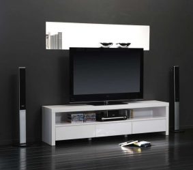 Mesas de cabeceira em estilo moderno: 200 + (Foto) Idéias originais para TV (canto, branco, vidro)