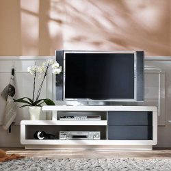 Mesas de cabeceira em estilo moderno: 200 + (Foto) Idéias originais para TV (canto, branco, vidro)