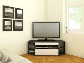 Mesas de cabeceira em estilo moderno: 200 + (Foto) Idéias originais para TV (canto, branco, vidro)