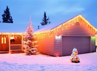 Criando um feriado ou uma decoração interessante com guirlandas: 145+ (fotos) de decoração deslumbrante, janelas, árvores de Natal, paredes. Idéias arrojadas que podem mudar seu interior. 4 master classes