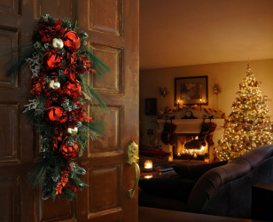Criando um feriado ou uma decoração interessante com guirlandas: 145+ (fotos) de decoração deslumbrante, janelas, árvores de Natal, paredes. Idéias arrojadas que podem mudar seu interior. 4 master classes