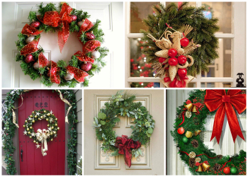 Idéias legais com as próprias mãos: Decorações na porta para todas as ocasiões (80 + Foto). Design sazonal e temático (+ Avaliações)