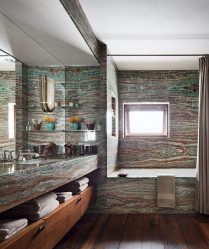 Acabamento de pedra interior (215 Foto): Segredos de um interior forte