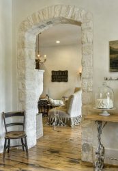 Acabamento de pedra interior (215 Foto): Segredos de um interior forte