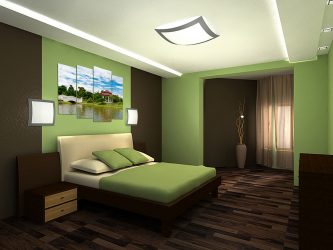 Como fazer um quarto verde interior o melhor lugar para relaxar? 175+ (Fotos) Opções de design (cortinas, papel de parede, paredes)
