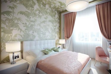 Como fazer um quarto verde interior o melhor lugar para relaxar? 175+ (Fotos) Opções de design (cortinas, papel de parede, paredes)