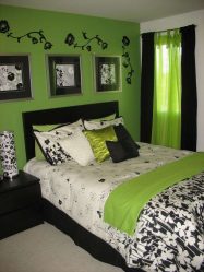 Como fazer um quarto verde interior o melhor lugar para relaxar? 175+ (Fotos) Opções de design (cortinas, papel de parede, paredes)