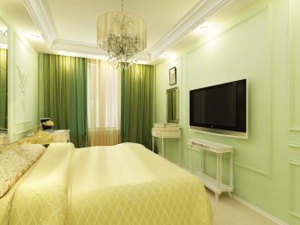 Como fazer um quarto verde interior o melhor lugar para relaxar? 175+ (Fotos) Opções de design (cortinas, papel de parede, paredes)