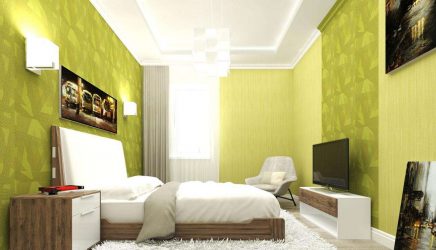 Como fazer um quarto verde interior o melhor lugar para relaxar? 175+ (Fotos) Opções de design (cortinas, papel de parede, paredes)