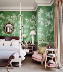 Como fazer um quarto verde interior o melhor lugar para relaxar? 175+ (Fotos) Opções de design (cortinas, papel de parede, paredes)