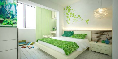 Como fazer um quarto verde interior o melhor lugar para relaxar? 175+ (Fotos) Opções de design (cortinas, papel de parede, paredes)
