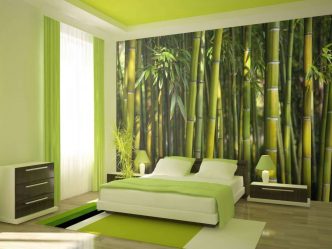Como fazer um quarto verde interior o melhor lugar para relaxar? 175+ (Fotos) Opções de design (cortinas, papel de parede, paredes)