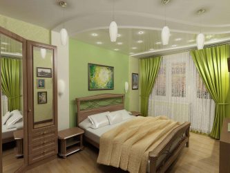 Como fazer um quarto verde interior o melhor lugar para relaxar? 175+ (Fotos) Opções de design (cortinas, papel de parede, paredes)
