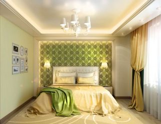 Como fazer um quarto verde interior o melhor lugar para relaxar? 175+ (Fotos) Opções de design (cortinas, papel de parede, paredes)