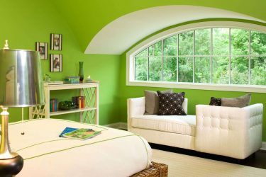 Como fazer um quarto verde interior o melhor lugar para relaxar? 175+ (Fotos) Opções de design (cortinas, papel de parede, paredes)