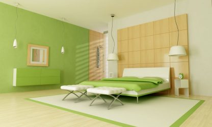 Como fazer um quarto verde interior o melhor lugar para relaxar? 175+ (Fotos) Opções de design (cortinas, papel de parede, paredes)