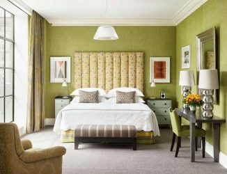 Como fazer um quarto verde interior o melhor lugar para relaxar? 175+ (Fotos) Opções de design (cortinas, papel de parede, paredes)