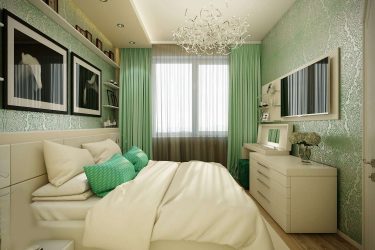Como fazer um quarto verde interior o melhor lugar para relaxar? 175+ (Fotos) Opções de design (cortinas, papel de parede, paredes)