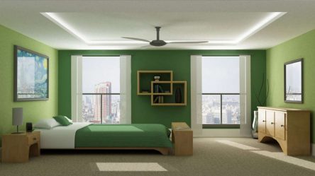 Como fazer um quarto verde interior o melhor lugar para relaxar? 175+ (Fotos) Opções de design (cortinas, papel de parede, paredes)