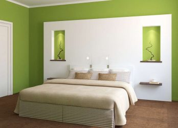 Como fazer um quarto verde interior o melhor lugar para relaxar? 175+ (Fotos) Opções de design (cortinas, papel de parede, paredes)