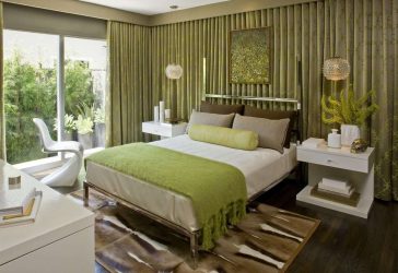 Como fazer um quarto verde interior o melhor lugar para relaxar? 175+ (Fotos) Opções de design (cortinas, papel de parede, paredes)