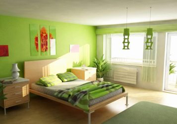 Como fazer um quarto verde interior o melhor lugar para relaxar? 175+ (Fotos) Opções de design (cortinas, papel de parede, paredes)
