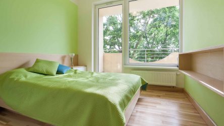 Como fazer um quarto verde interior o melhor lugar para relaxar? 175+ (Fotos) Opções de design (cortinas, papel de parede, paredes)