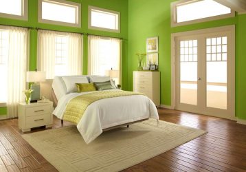 Como fazer um quarto verde interior o melhor lugar para relaxar? 175+ (Fotos) Opções de design (cortinas, papel de parede, paredes)