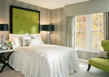 Como fazer um quarto verde interior o melhor lugar para relaxar? 175+ (Fotos) Opções de design (cortinas, papel de parede, paredes)