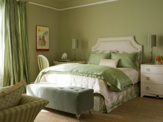 Como fazer um quarto verde interior o melhor lugar para relaxar? 175+ (Fotos) Opções de design (cortinas, papel de parede, paredes)