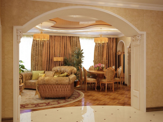 Cor dourada no interior - Design elegante entre luxo e luxo (205+ Foto de cozinha, quarto, sala de estar)