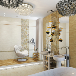 Cor dourada no interior - Design elegante entre luxo e luxo (205+ Foto de cozinha, quarto, sala de estar)