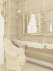 Cor dourada no interior - Design elegante entre luxo e luxo (205+ Foto de cozinha, quarto, sala de estar)