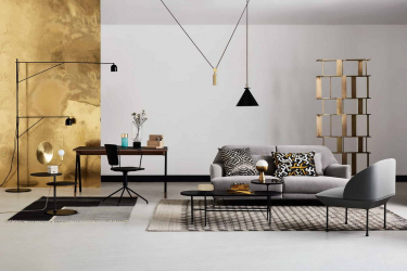 Cor dourada no interior - Design elegante entre luxo e luxo (205+ Foto de cozinha, quarto, sala de estar)